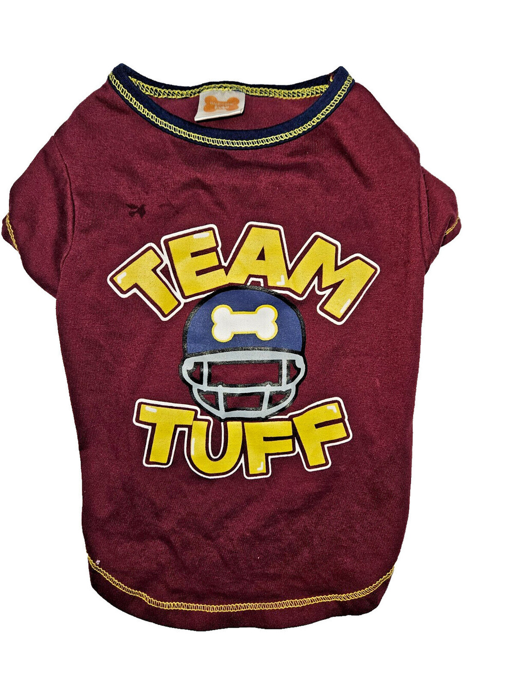 Dog Shirt, HANDSOME PETE, Size M, Maroon with "TEAM TUFF"